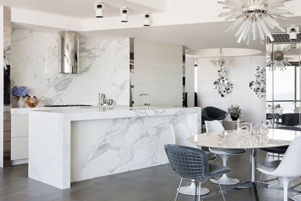 Interior design ideas modern luxury white kitchen 