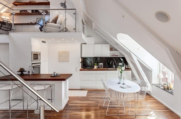 Interior design ideas modern scandinavian small kitchen white wood