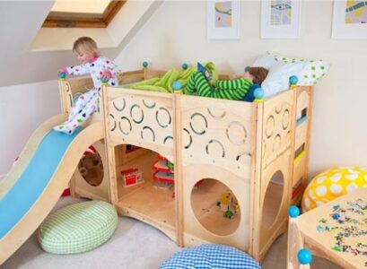 Mid-height-bed-with-slide-childrens- furniture