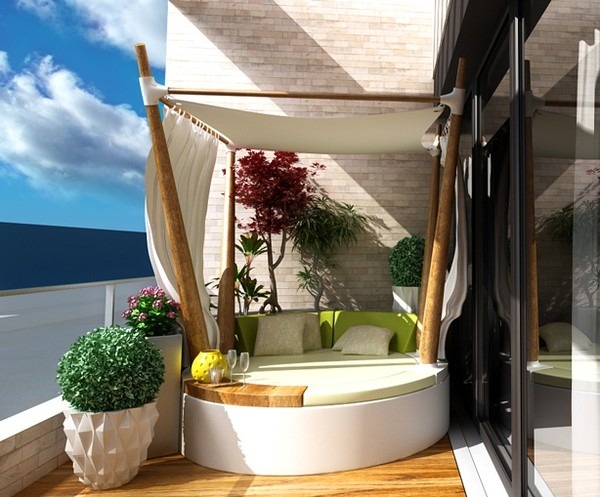 Modern balcony furniture Mediterranean flair