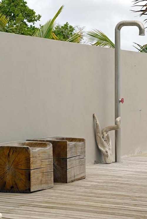 Modern outdoor shower garden ideas minimalist style