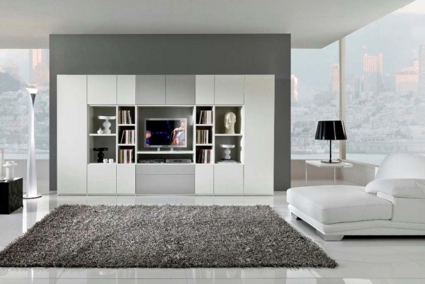 Modern-white-living-room-wall-decoration