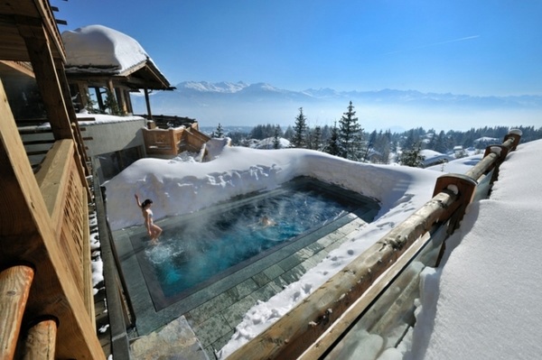 Mountain Pool Switzerland Alps holiday 