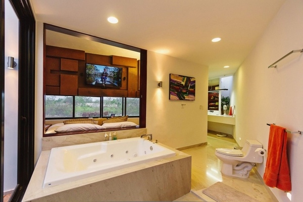 modern home interior design spacious bathroom