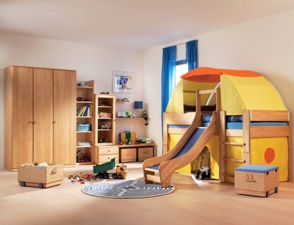 Play-bed-with-slide-decorating-ideas-nursery