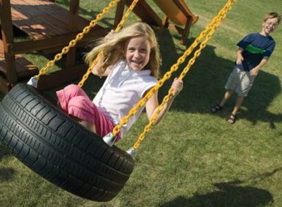 Playground-equipment-swing-old-car-tyres