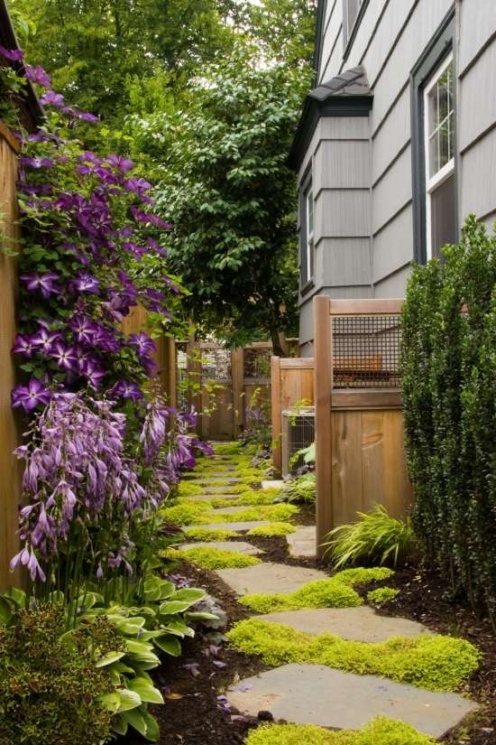 Romantic garden path patio planning
