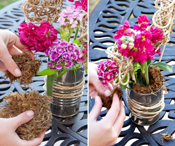 DIY Table decoration Easter Spring Flower Arrangements