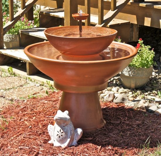 Terracotta garden fountain DIY Building