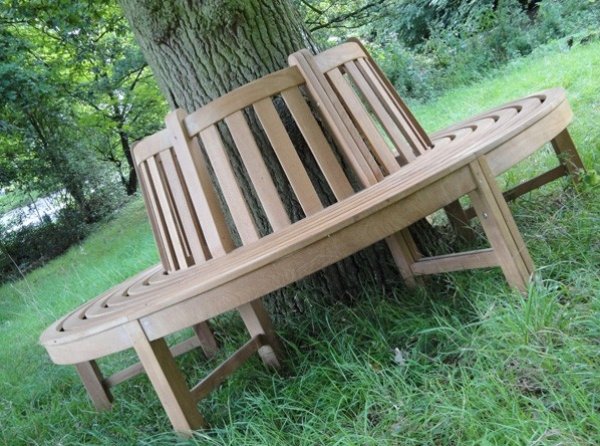 Tree round wooden bench furniture ideas