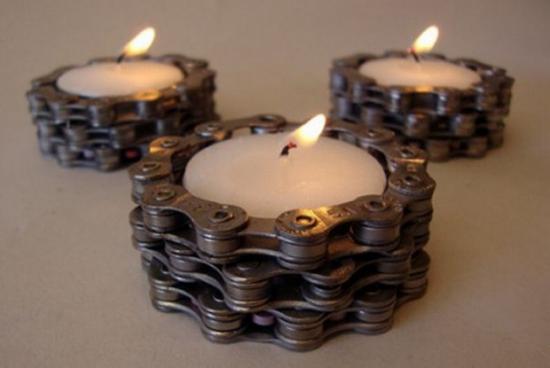 chain candle holders tea candles