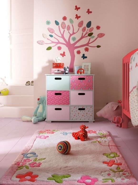 Wall sticker Nursery room for Girls Pink Walls