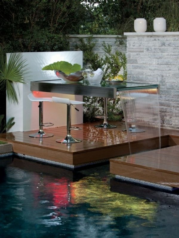 Waterfall table pool 