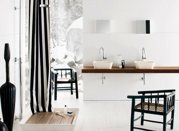 Wooden vanity modern bathroom design