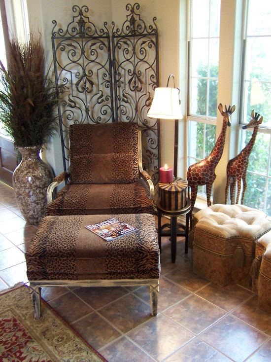 animal pattern armchair 