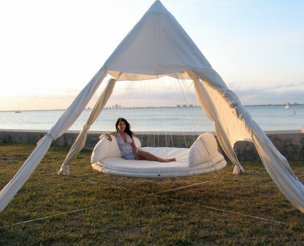 beautiful hanging bed tent