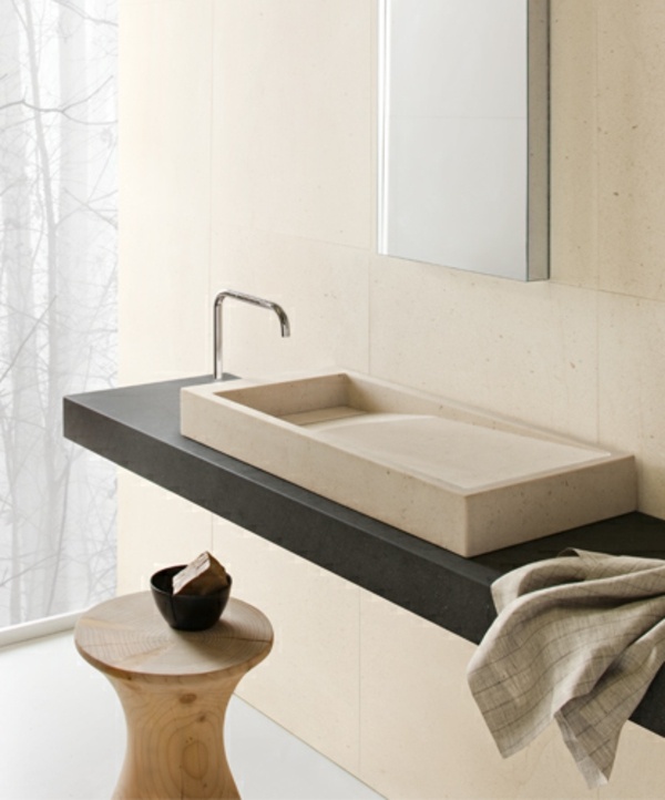 beige bathroom furniture design idea basin