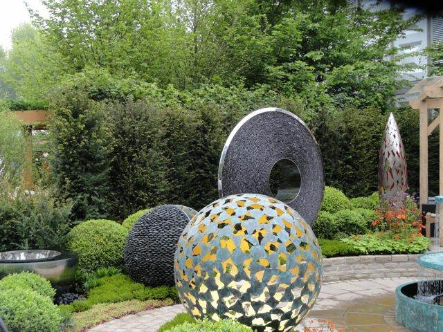 garden decoration ideas metal sculptures stainless steel