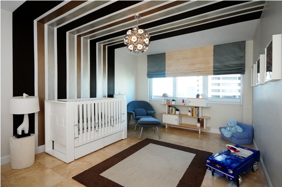 black brown stripes on the ceiling wall decorating ideas