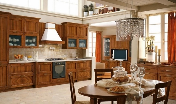 classic-kitchen-style wooden dining area