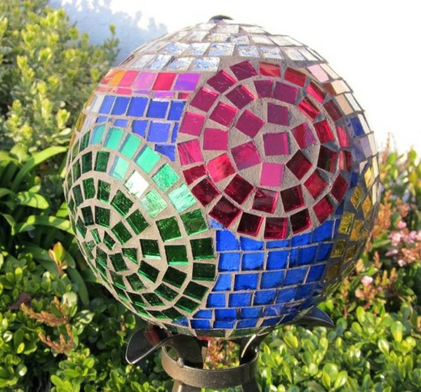 colorful summer decor idea glass mosaic