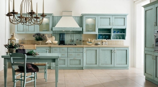 country house style interior design ideas blue vintage cabinets