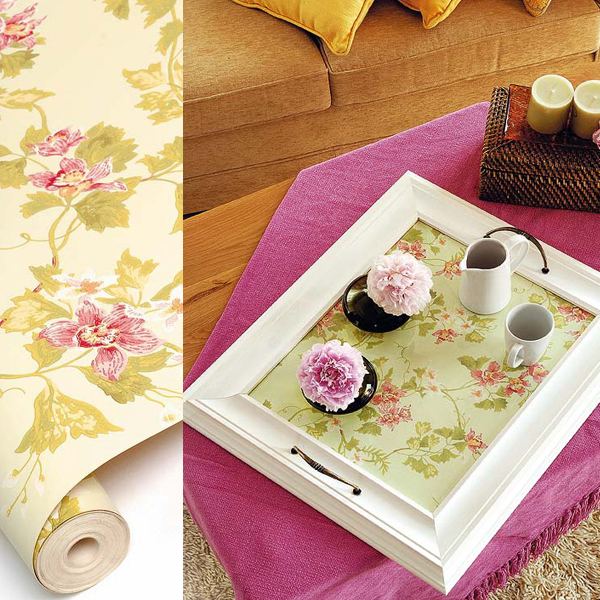 creative ideas for leftover wallpaper tray