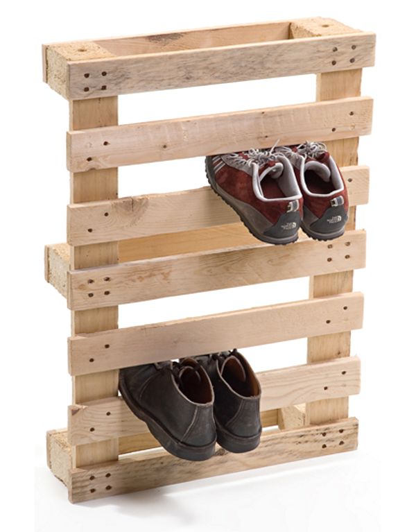furniture ideas wooden pallets in the interior shoe shelf