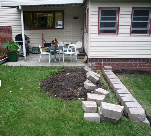 construction on a budget garden stone wall building