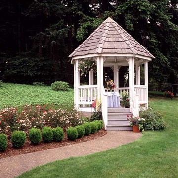 garden-gazebo-white pointed roof 