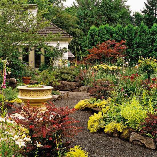 garden gravel paths ideas natural stones