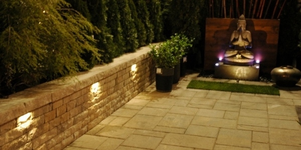 garden-lighting-natural stone-deck-led-lights-buddha-statue