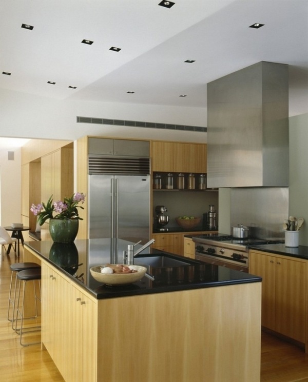 ideas for kitchen modern wooden furniture black worktop