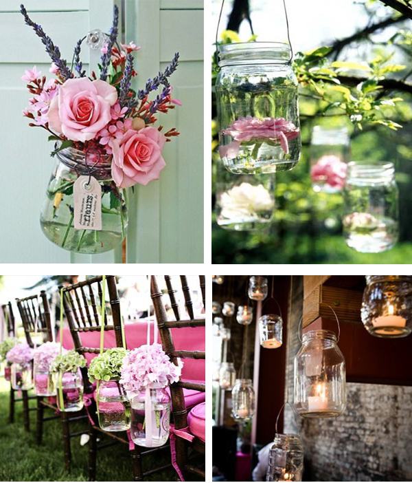 jam-jars-decoration-water flowers floating candle holders