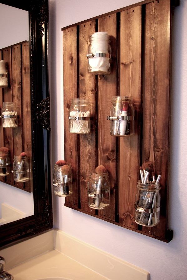 jam jars decoration wooden pallet storage ideas 