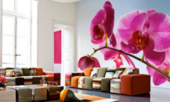  wall decorating pink orchid