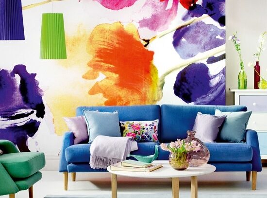 living-room-wall-decorating-colorful-mix