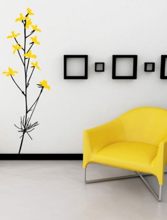  wall decoration ideas yellow color accents