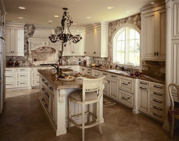 luxury-kitchen-French-country-house cream beige