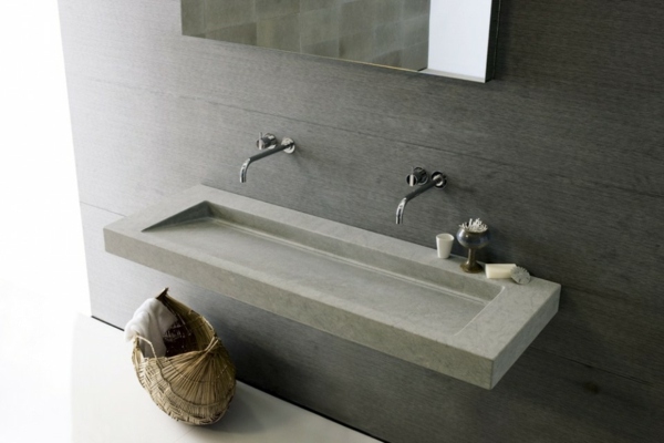 minimalist sink design stone Neutra