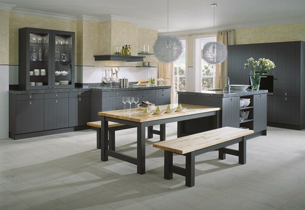 modern country style kitchen kitchen benches