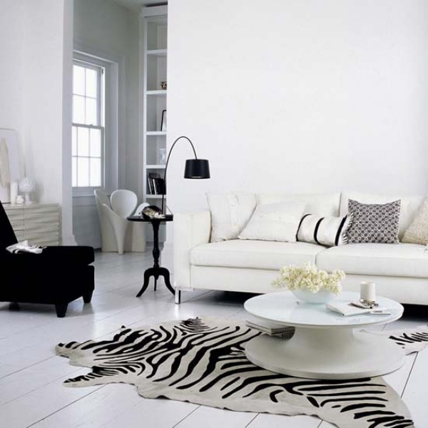 white-living-room-interior-design-ideas-carpet Zebra stripes