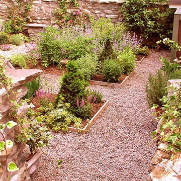 original garden gravel paths design plants squares