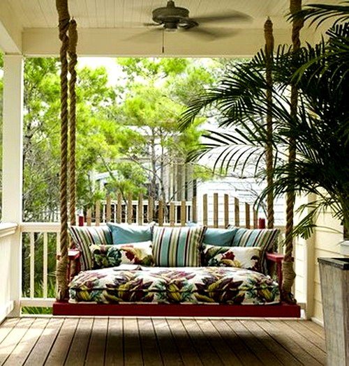 porch-swing-ropes-decorative fabric pillows