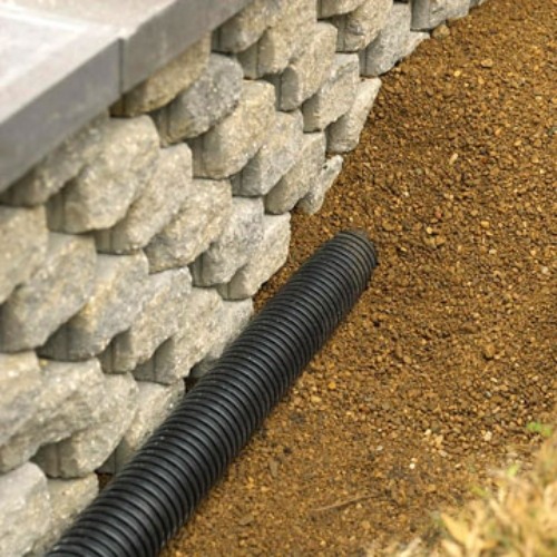retaining wall bulding instructions black pipe