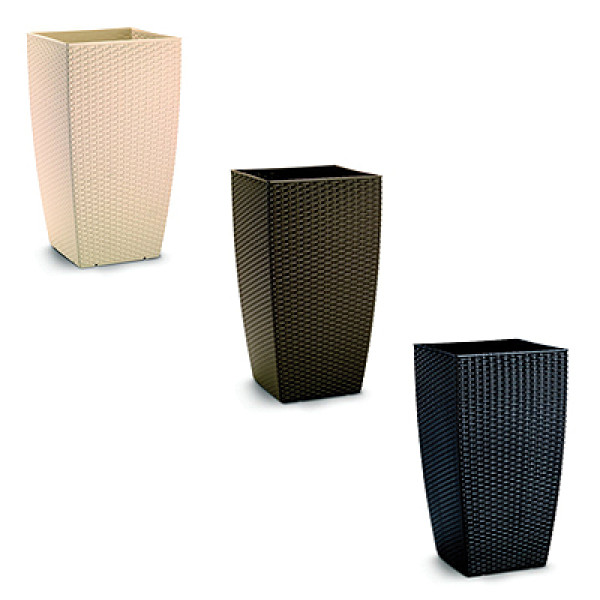 self-watering flower pots rattan plant containers