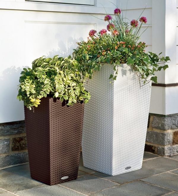 self-watering planters design ideas modern design