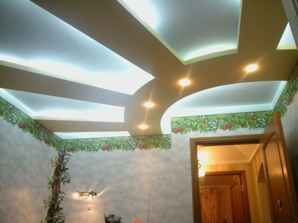 beamed lighting bedroom interior