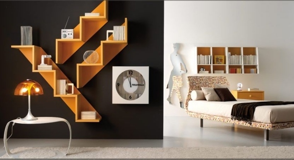 teen bedroom decoration color shelf system modern