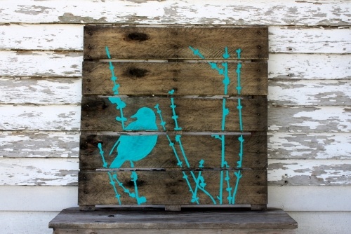 upcycled art bird